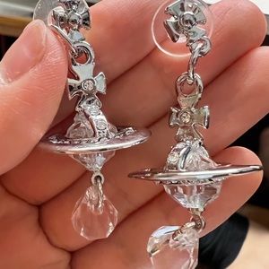 Y2k vintage silver details earrings